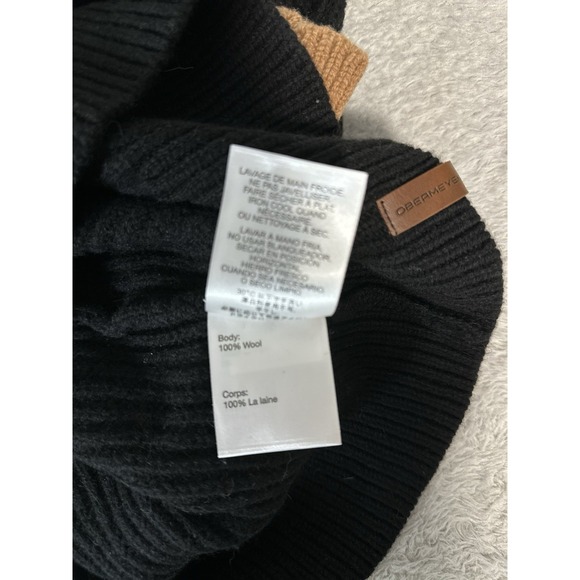 OBERMEYER Women's Small Limber 1/2 Zip Sweater Black 100% Wool - Picture 5 of 7